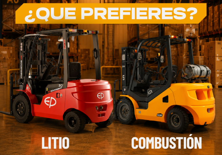 Montacargas de combustión vs eléctricos: ¿Cuál conviene más a tu operación?